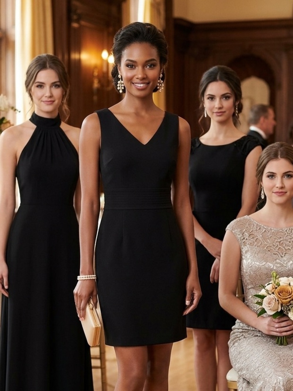 Maje Rhea Crepe Sleeveless Dress Jewel Accent V-Neck Cocktail Wedding Guest